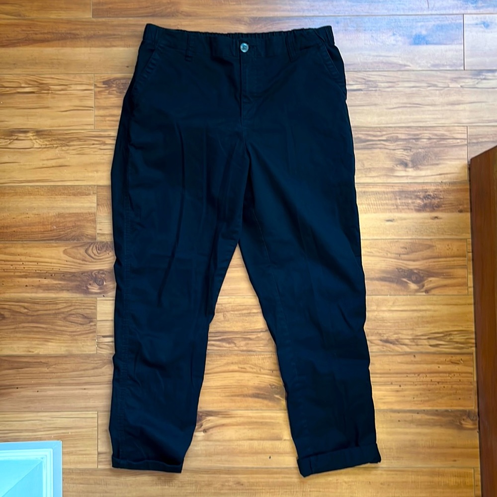 Old Navy TALL high-waisted OGC chino pants size L Large black womens